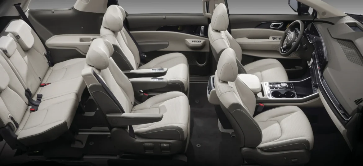 Interior Colors - Cotton Beige 7 Seats Top View