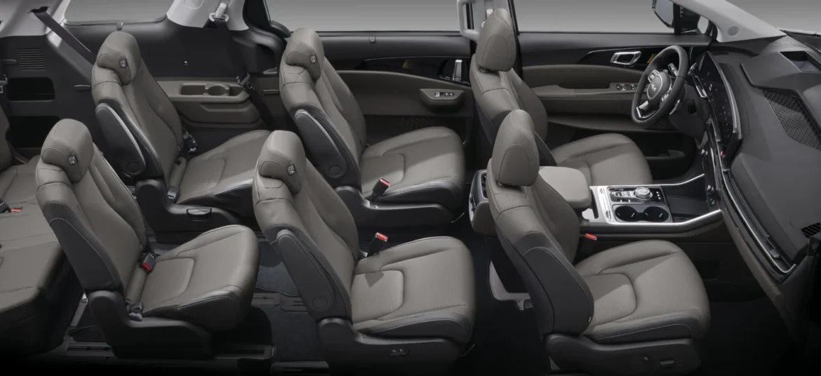 Interior Taupe 9 Seats Top View