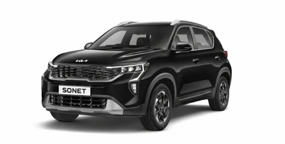Aurora Black Pearl color kia sonet suv