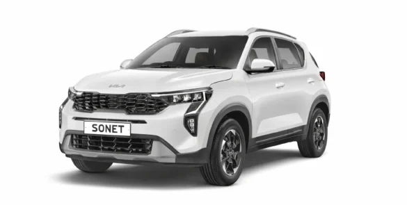 Glacier White Pearl color kia sonet suv