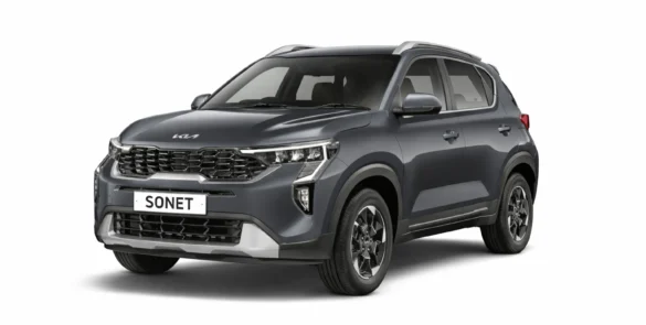 Gravity grey color kia sonet suv