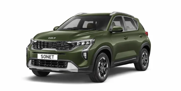 Pewter Olive color kia sonet suv
