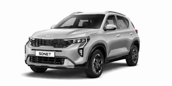 Sparkling silver color kia sonet suv