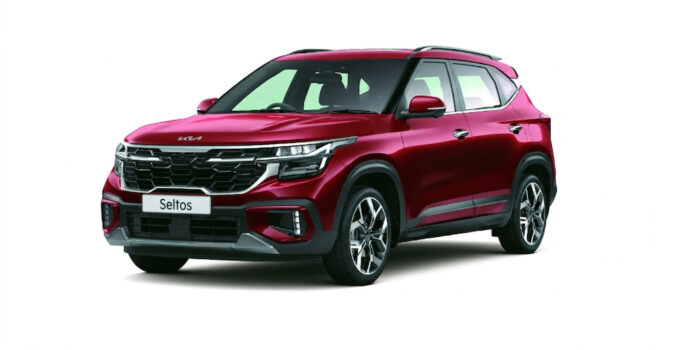 Intenese red color bia seltos suv